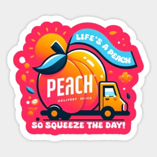 life s a peach Sticker